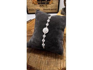 SIRALI TAŞLI MİNELİ KADIN GÜMÜŞ BİLEKLİK vitrin resim